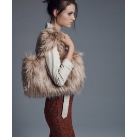 Urban Outfitters Handbags - Urban Outfitters Tan Faux Fur Tote